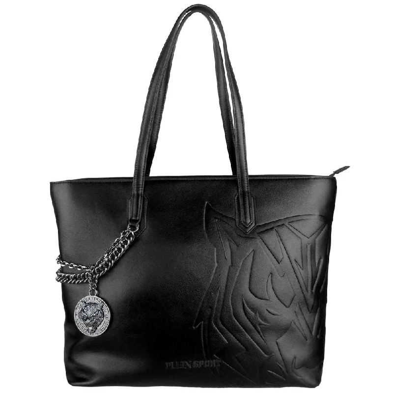 Plein Sport Black Polyethylene Women Shoulder Bag Trendy Totes, Shop & Save