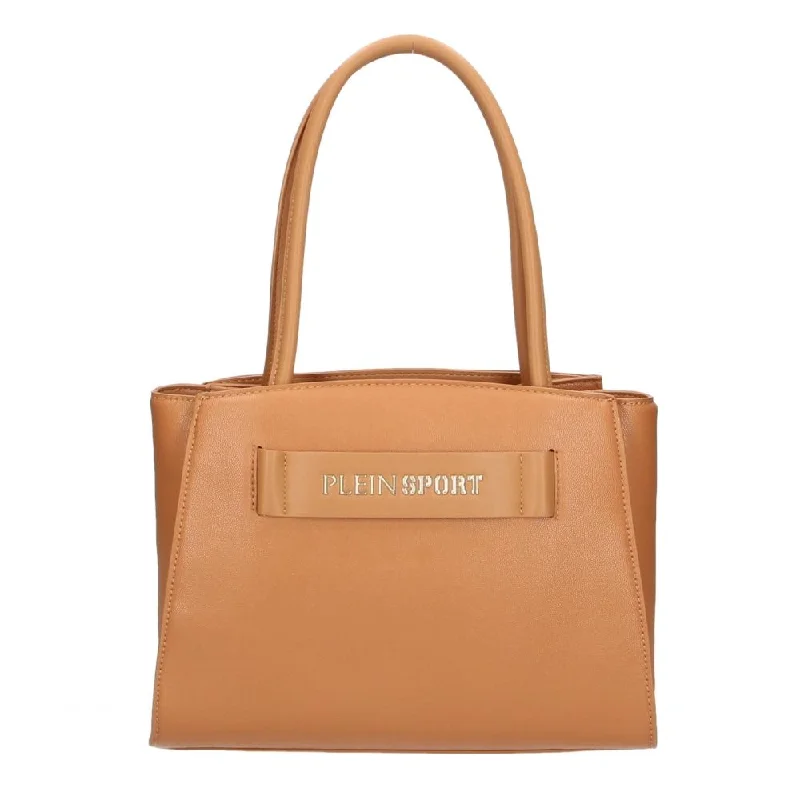 Plein Sport Brown Polyethylene Women Shoulder Bag Fashion-Forward Bags, Now On Sale