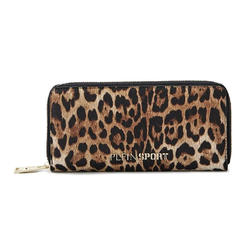 Plein Sport Sleek Designer Zipper Wallet with Gold Accents Upgrade Your Look With Our Bag Sale Plein Sport Sleek Designer Zipper Wallet with Gold Accents Upgrade Your Look With Our Bag Sale