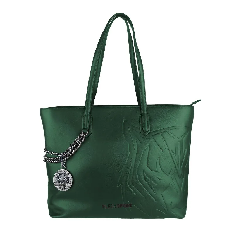 Plein Sport Green Polyethylene Women Shoulder Bag Premium Bags, Special Prices