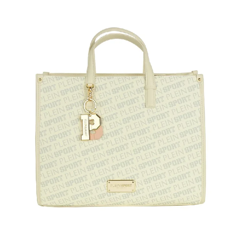 Plein Sport White Polyamide Women Shoulder Bag Everyday Elegance At Special Prices