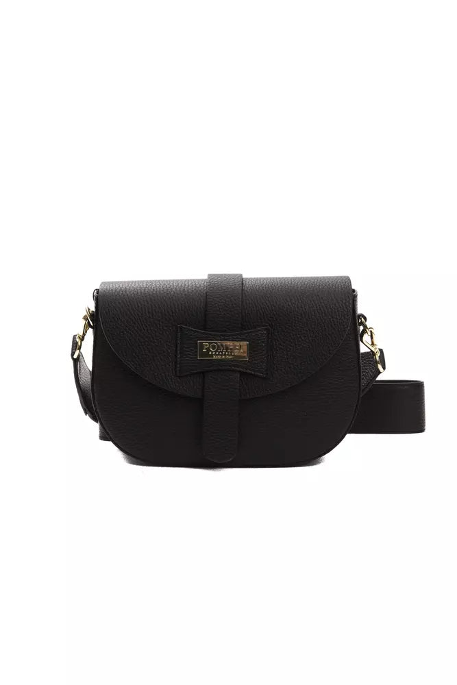 Pompei Donatella Black Leather Women Crossbody Bag Grab Stylish Bags Before They Sell Out