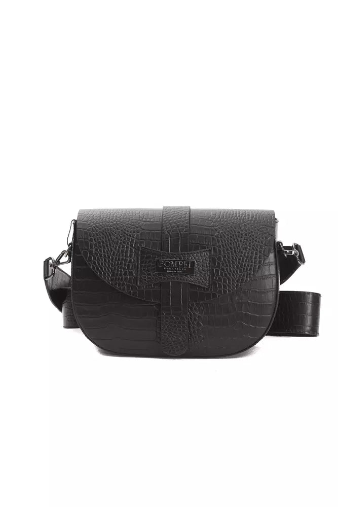 Pompei Donatella Black Leather Women Crossbody Shoulder Bags, Crossbody Bags, And More On Sale