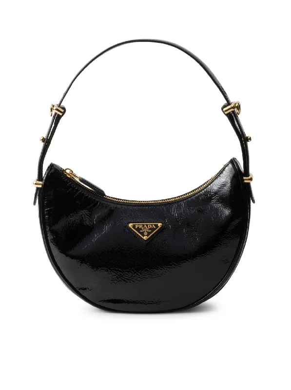 Prada Arqué shoulder bag in naplak patent leather Sleek Bags, Perfect Prices