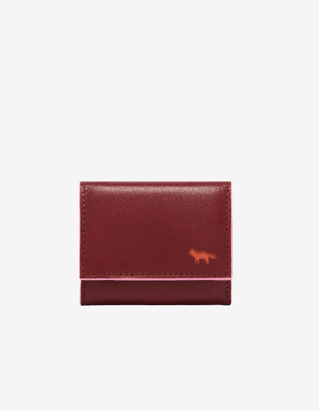 MAISON KITSUNE PROFILE FOX ULTRA COMPACT WALLET WINE LEES Handbag Deals You'll Love MAISON KITSUNE PROFILE FOX ULTRA COMPACT WALLET WINE LEES Handbag Deals You'll Love