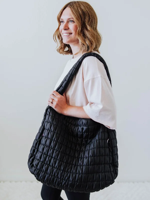 Puffer Tote - Black Iconic Handbags At Unbeatable Prices