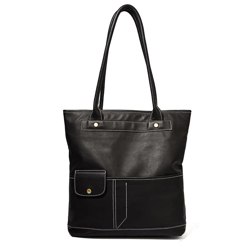 Real Leather Black Tote Best Handbag Sale Of The Season