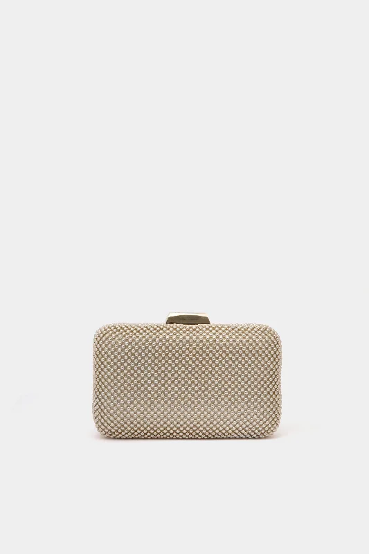 Rose Gold Natasha Ball Mesh Clutch Your Perfect Bag At The Perfect Price
