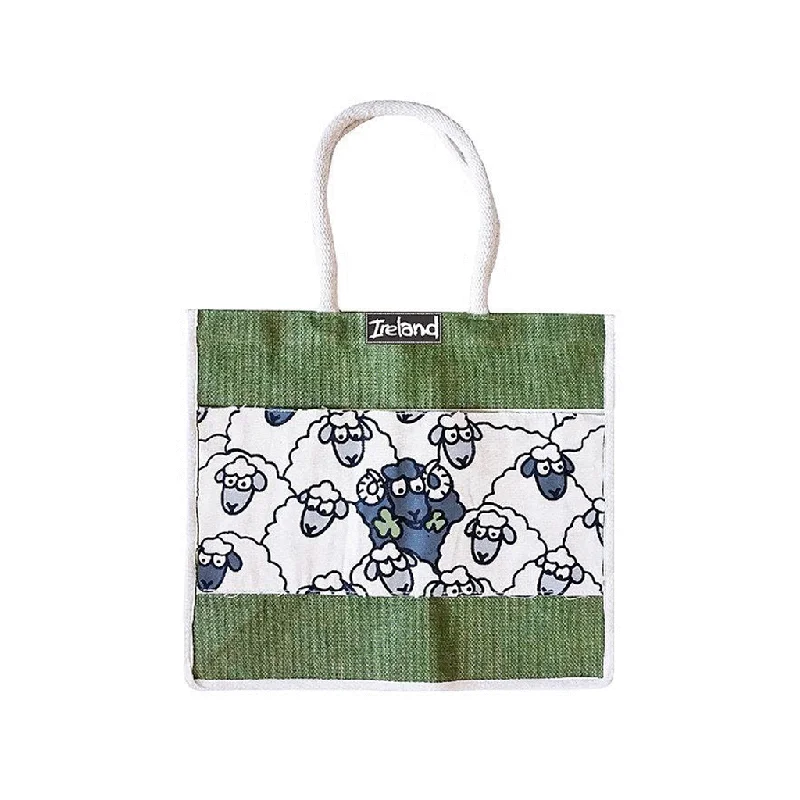 Sheep Paddock Jute Large Iconic Fashion Bags At Unbeatable Savings