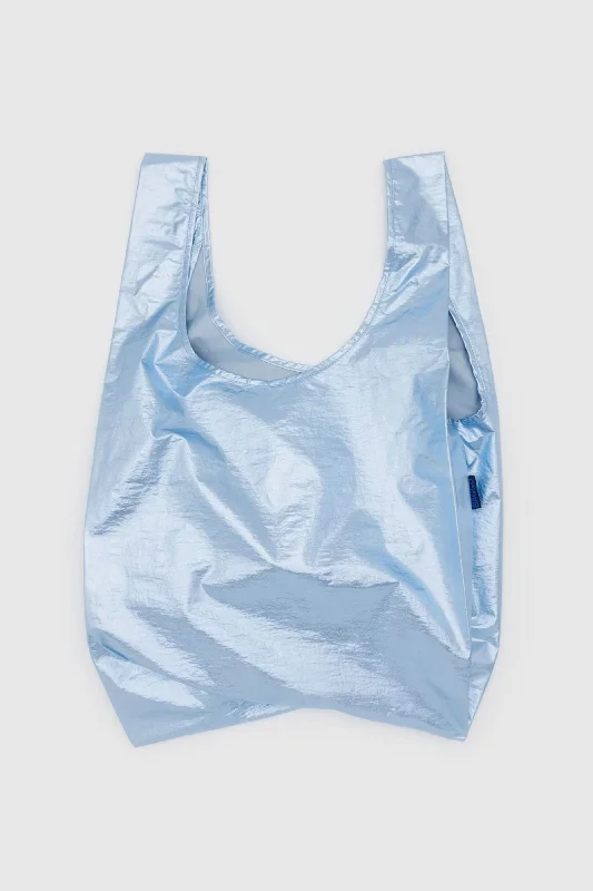Standard Reusable Tote (Metallic Light Blue) Elegant Bags, Limited Stock Available