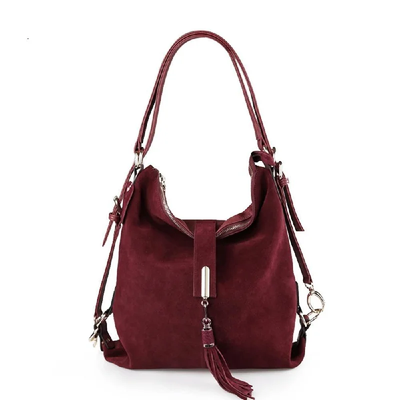 Suede Leather Convertible Handbag Hobo Messenger Bag Stylish And Durable Handbags At Great Value