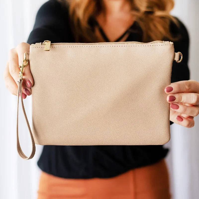 Tan Madeline Wristlet High-Fashion Handbags At Reduced Costs