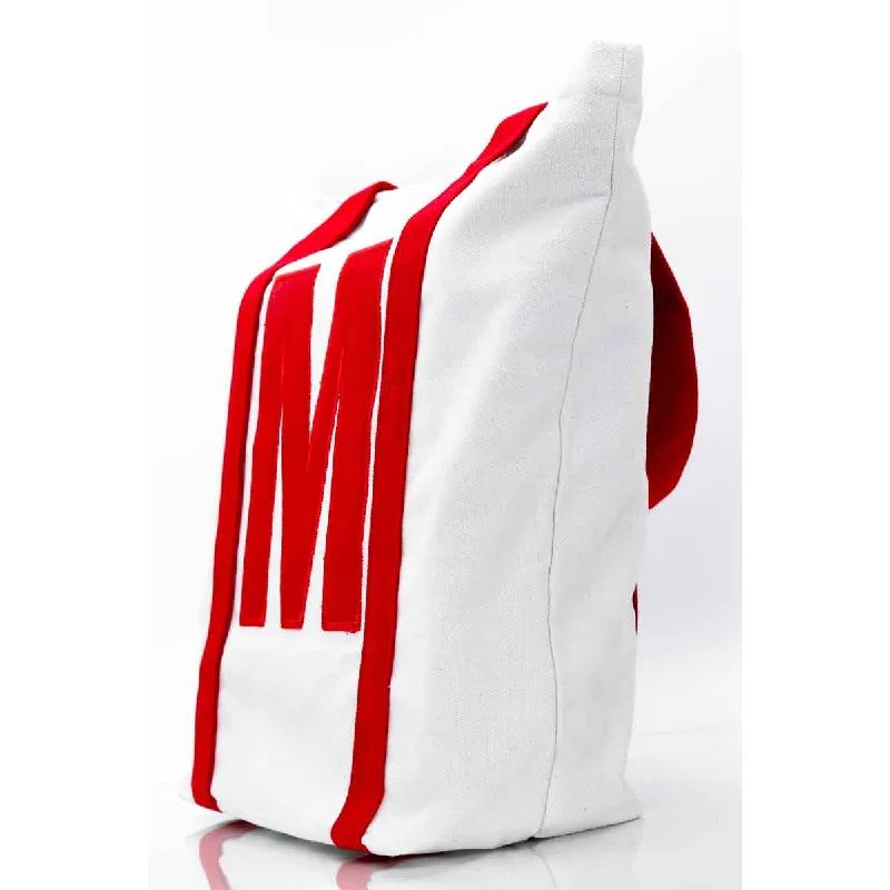 The Marathon Tote Bag - White / Red Classic Bags, Exclusive Deals