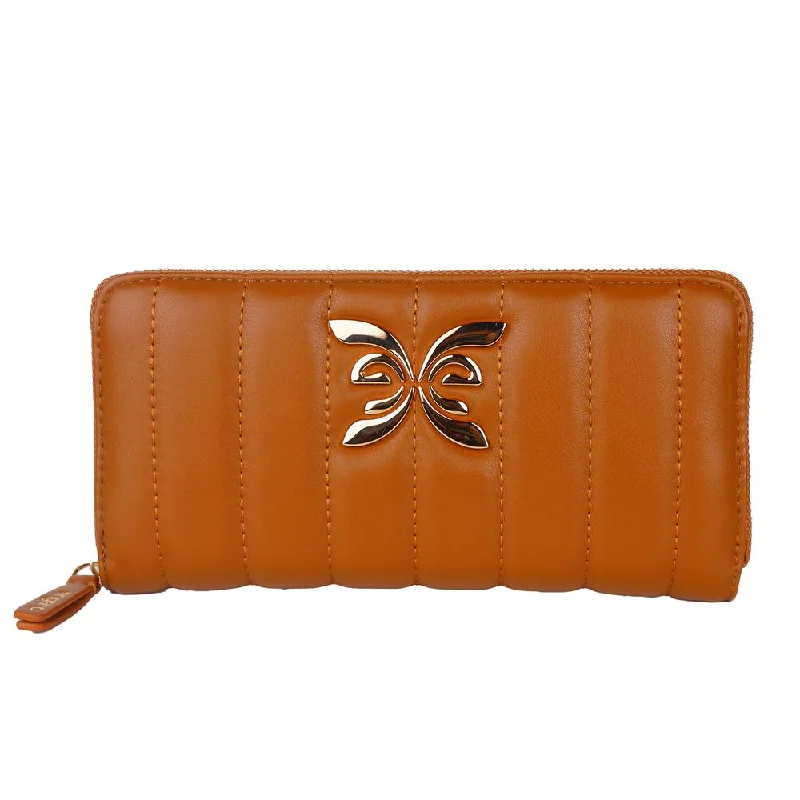 Ungaro Chic Quilted Faux Leather Wallet in Brown Fashion Bags With Huge Discounts