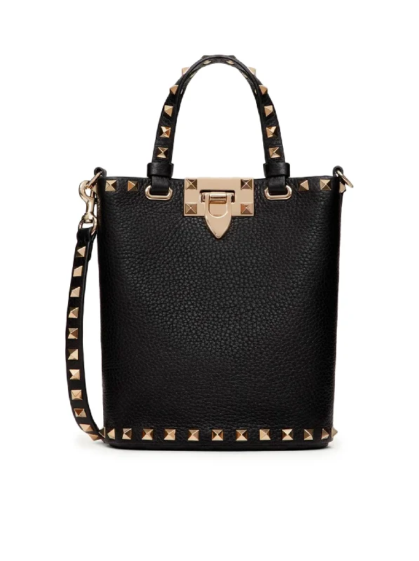 POUCH WITH ROCKSTUD SHOULDER STRAP IN GRAINED CALFSKIN Carry Elegance For Less