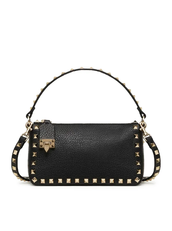 SMALL ROCKSTUD SHOULDER BAG IN GRAINED CALFSKIN Stylish Totes, Special Discounts