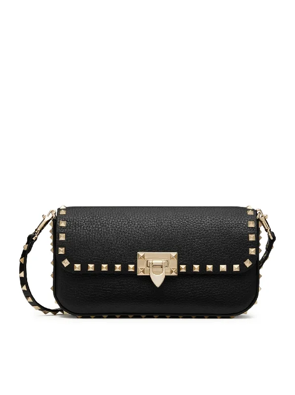 VALENTINO GARAVANI ROCKSTUD GARNET CALFSKIN SHOULDER BAG Designer Bags, Low Prices