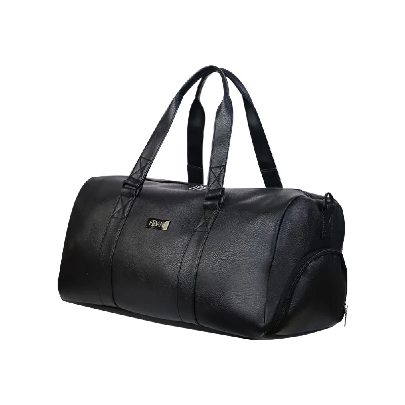 Voyage Black Leather Travel Bag Chic Shoulder Bags At Promotional Rates