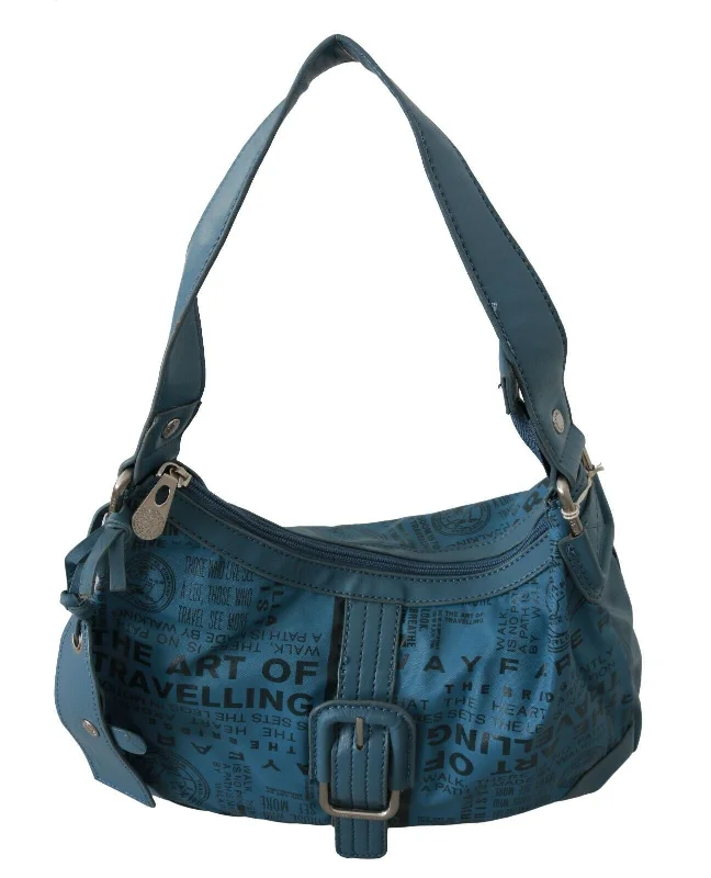 WAYFARER Chic Blue Fabric Shoulder Bag - Perfect for Everyday Elegance Trendy Handbags, Limited-Time Sale