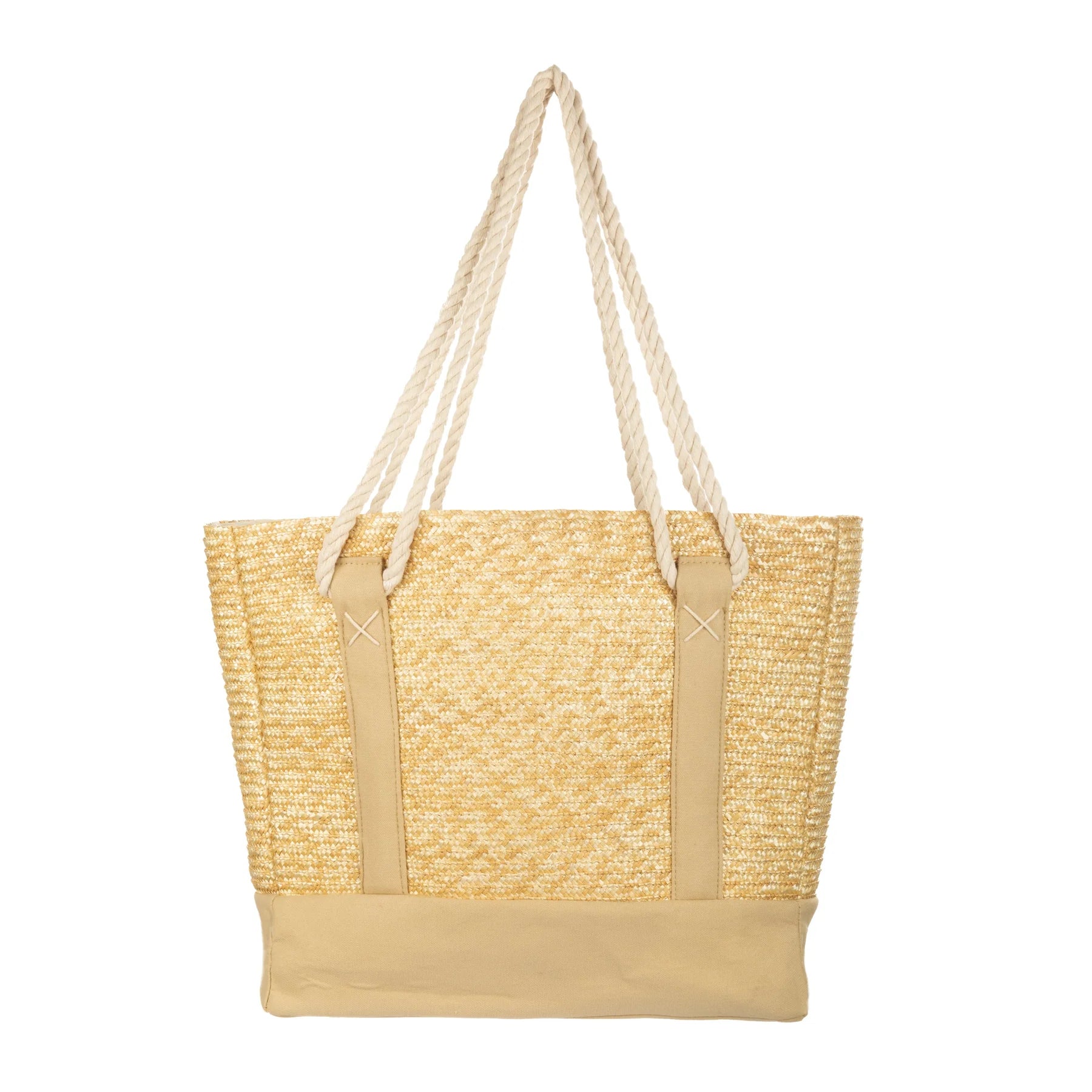 Wheat Straw and Canvas Beach Tote Affordable Elegance, Grab Yours