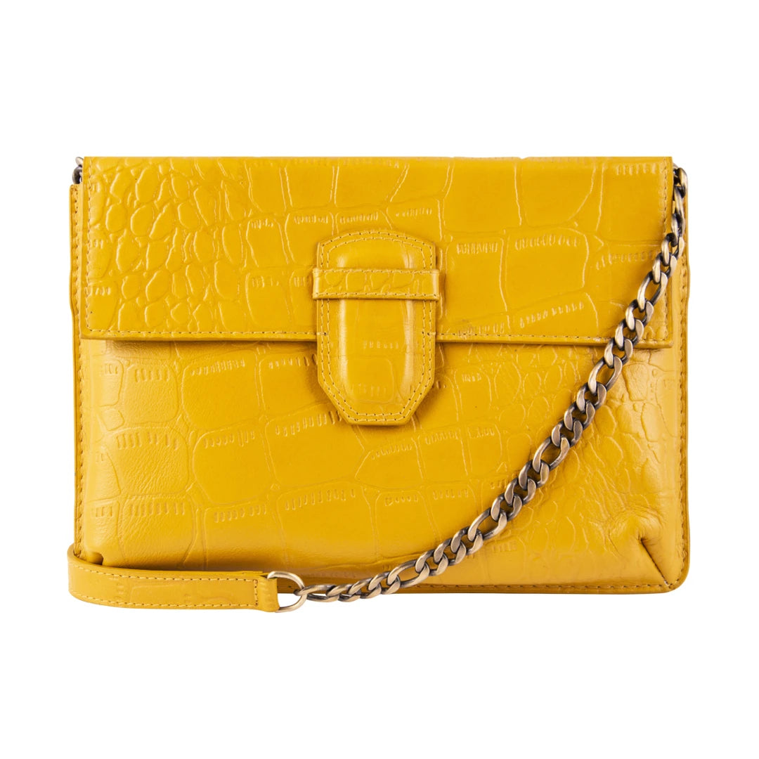 Women's Leather Buckle Hide Clutch Shoulder Bag Metal Chain Cross Body Luxury Bags, Budget Prices