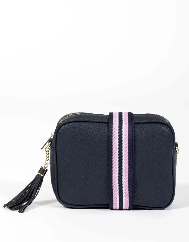 Zoe Crossbody Bag - Navy/Navy & Pink Stripe Handbag Deals You'll Love