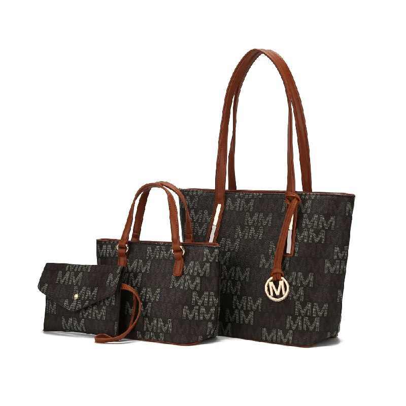 3PC Aylet M Tote with Mini Bag and Wristlet Pouch Statement Handbags At Unbeatable Discounts 3PC Aylet M Tote with Mini Bag and Wristlet Pouch Statement Handbags At Unbeatable Discounts