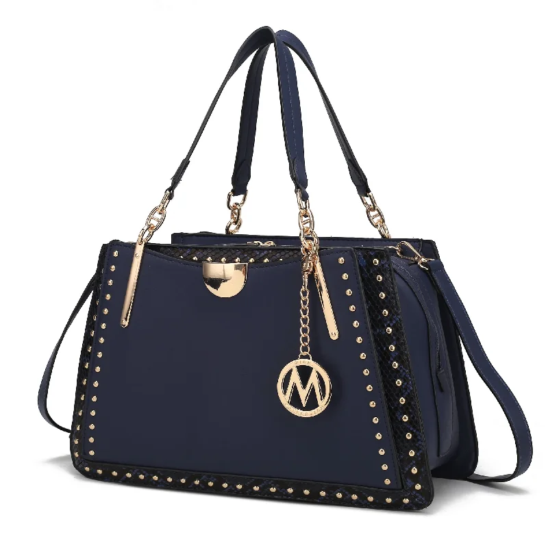 Aubrey Vegan Snake Leather Woman Multi Compartment Satchel Handbag Fashionable Bags With Special Seasonal Offers Aubrey Vegan Snake Leather Woman Multi Compartment Satchel Handbag Fashionable Bags With Special Seasonal Offers