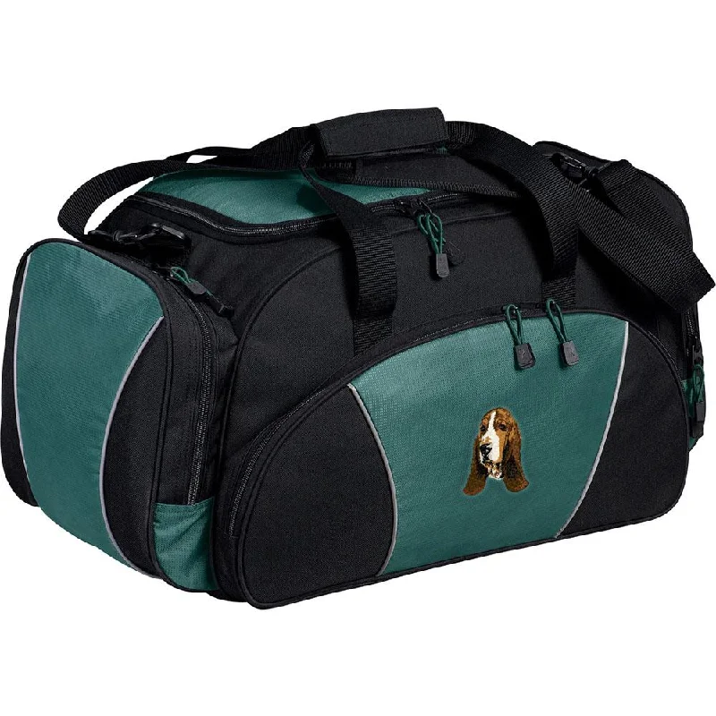 Basset Hound Embroidered Duffel Bags Everyday Handbags At Wallet-Friendly Rates
