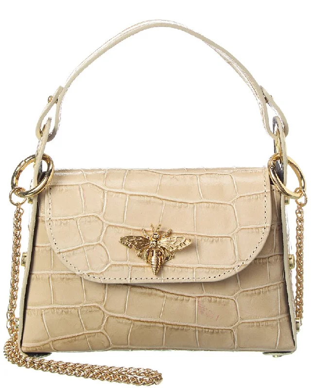 Persaman New York Bee Croc-Embossed Leather Satchel Premium Handbags At Exclusive Prices Persaman New York Bee Croc-Embossed Leather Satchel Premium Handbags At Exclusive Prices