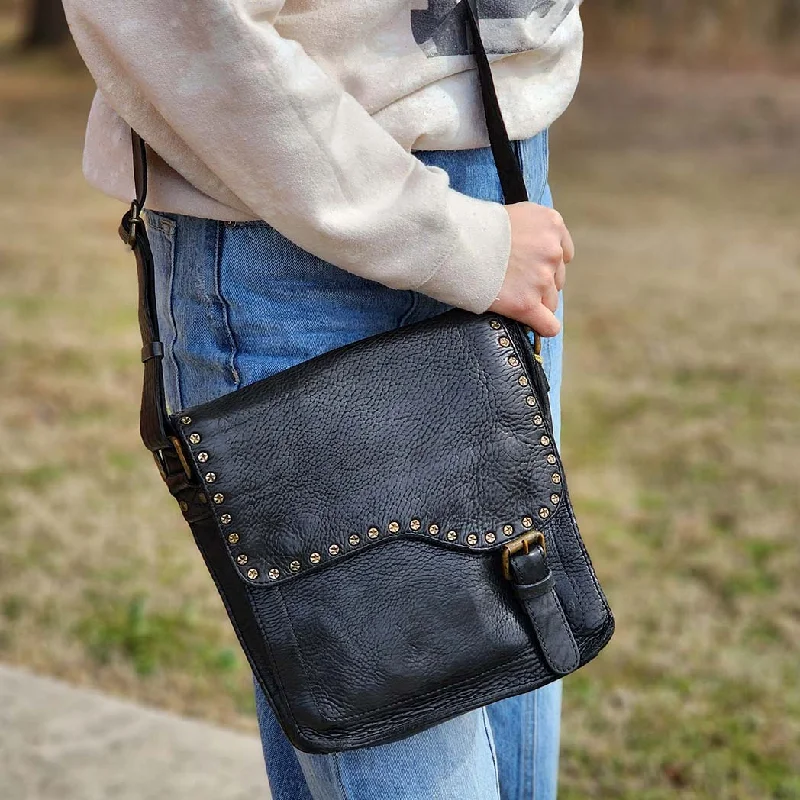 Spaghetti Western Black Messenger Buckle Bag The Best Handbag Sale Of The Season