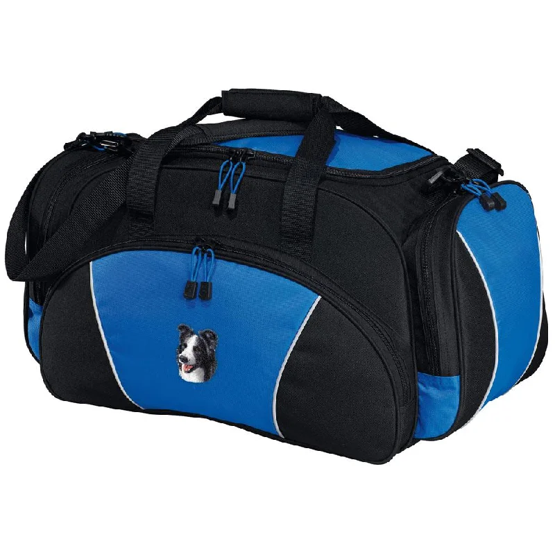 Border Collie Embroidered Duffel Bags Stylish Totes, Exclusive Savings
