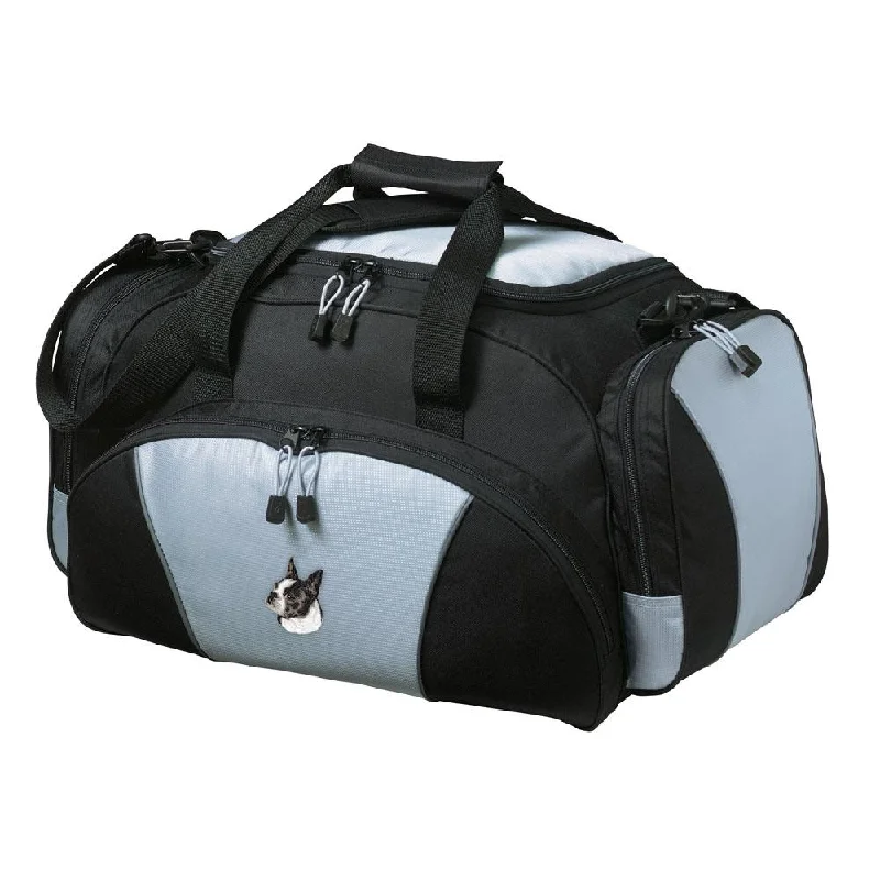 Boston Terrier Embroidered Duffel Bags Trendy Handbags At Limited-Time Discounts