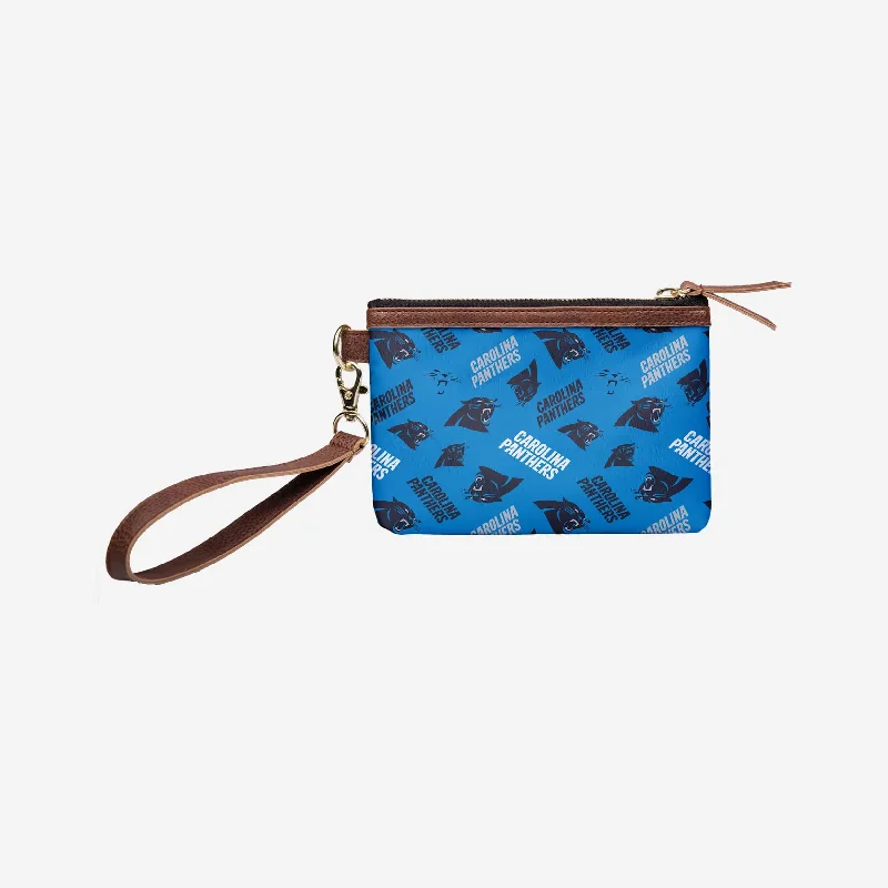 Carolina Panthers Printed Collection Repeat Logo Wristlet Flash Sale On Designer Bags Carolina Panthers Printed Collection Repeat Logo Wristlet Flash Sale On Designer Bags