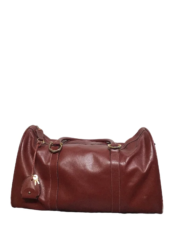 Cartier Burgundy Leather Travel Bag Fashionable Bags With Special Seasonal Offers