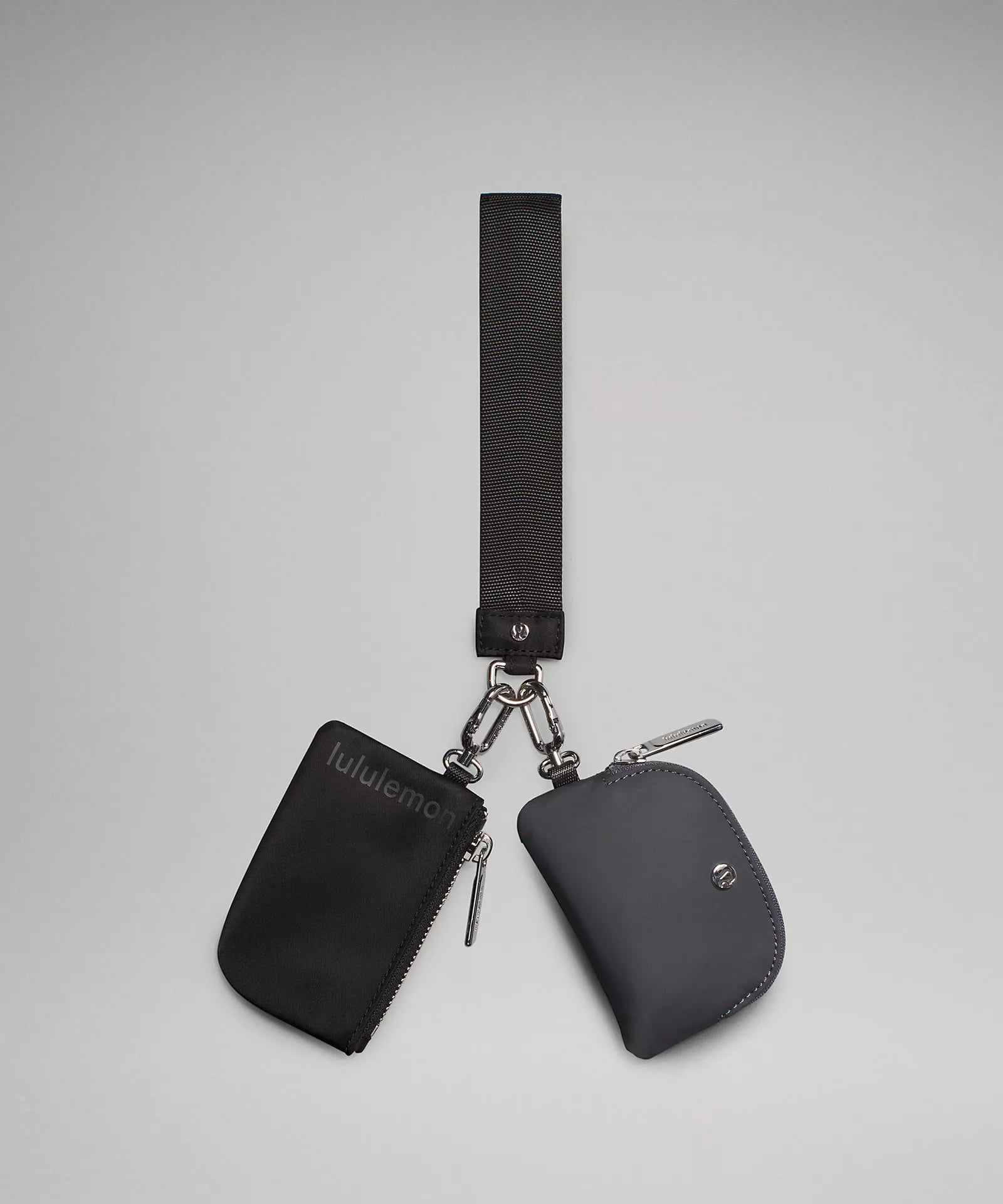 Dual Pouch Wristlet | Black/Traverse Grey Fashionable Handbags, Limited-Time Deals