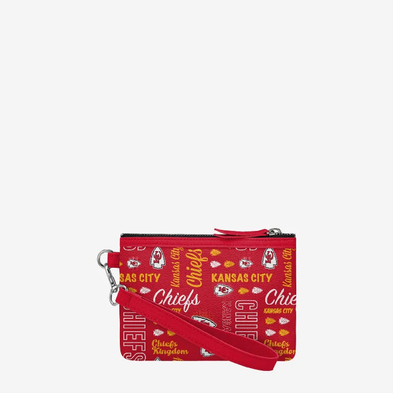 Kansas City Chiefs Spirited Style Printed Collection Repeat Logo Wristlet Chic Handbags At Special Promotional Prices Kansas City Chiefs Spirited Style Printed Collection Repeat Logo Wristlet Chic Handbags At Special Promotional Prices