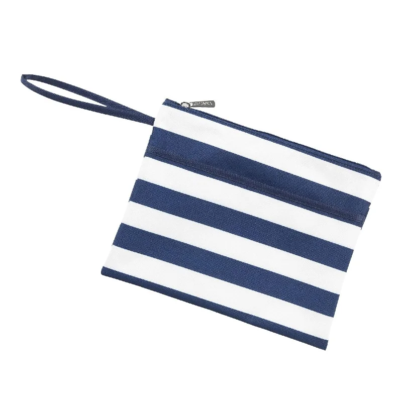 Navy Stripe Zip Pouch Wristlet Carry Elegance For Less – Best Bag Deals Here