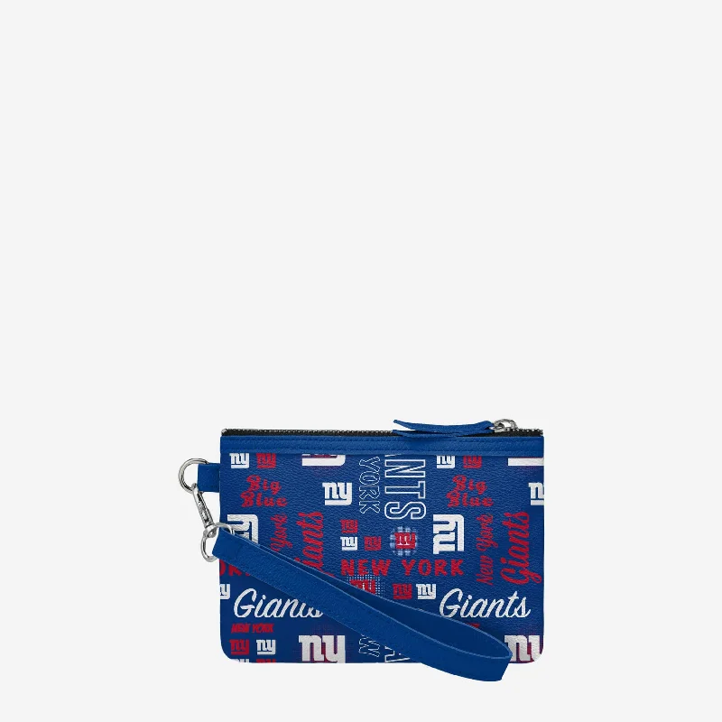 New York Giants Spirited Style Printed Collection Repeat Logo Wristlet Trendy Backpacks With Big Discounts New York Giants Spirited Style Printed Collection Repeat Logo Wristlet Trendy Backpacks With Big Discounts