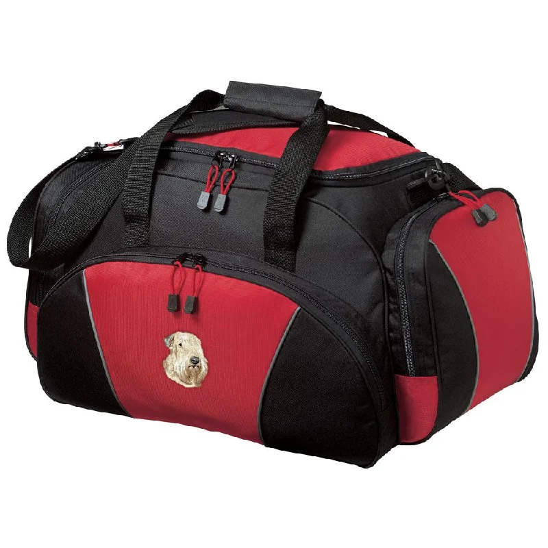 Soft Coated Wheaten Terrier Embroidered Duffel Bags Luxury Handbags At Budget-Friendly Rates Soft Coated Wheaten Terrier Embroidered Duffel Bags Luxury Handbags At Budget-Friendly Rates