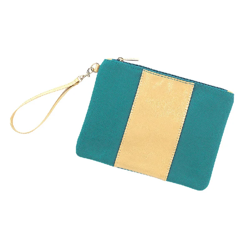 Teal Cabana Wristlet Huge Handbag Markdowns – Update Your Collection Now