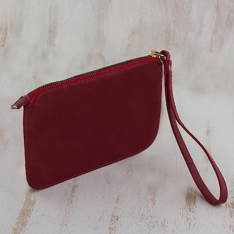 Trendy Fashion in Cherry Handmade Cherry Leather Wristlet from Brazil Must-Have Bags At Irresistible Discounts Trendy Fashion in Cherry Handmade Cherry Leather Wristlet from Brazil Must-Have Bags At Irresistible Discounts