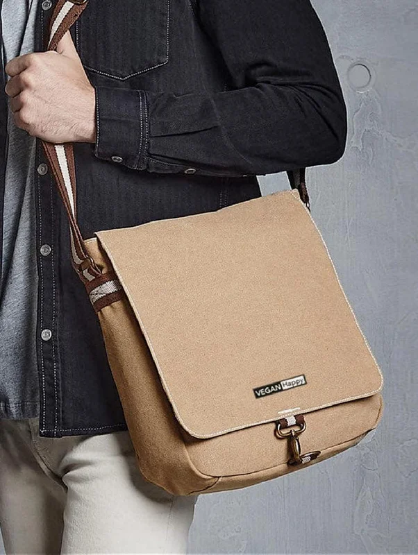 Vegan Canvas Messenger Bag | Sahara Modern Handbags With Stylish Discounts