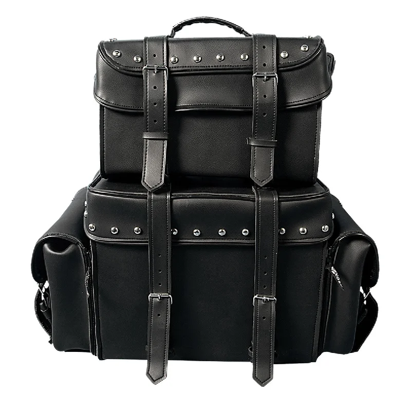 Hot Leathers TRA1007 2 Piece PVC Waterproof Studded Travel Bag 21X23X11 Chic Bags, Shop Now Hot Leathers TRA1007 2 Piece PVC Waterproof Studded Travel Bag 21X23X11 Chic Bags, Shop Now