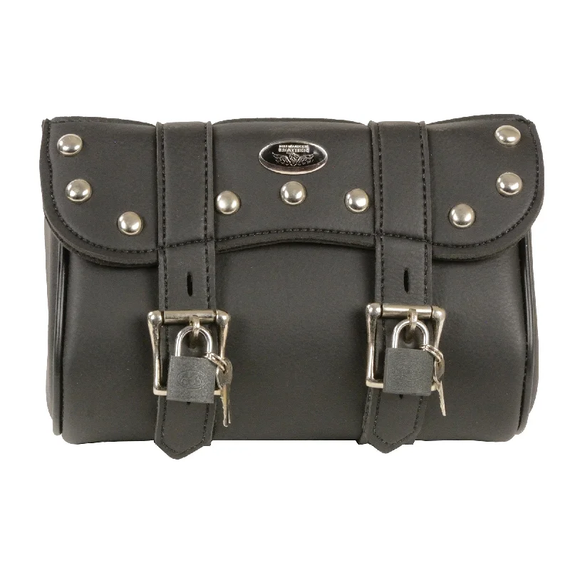 Milwaukee Leather SH616S Black Medium Studded PVC Motorcycle Tool Bag with Key Locks Handbag Deals For Every Occasion Milwaukee Leather SH616S Black Medium Studded PVC Motorcycle Tool Bag with Key Locks Handbag Deals For Every Occasion