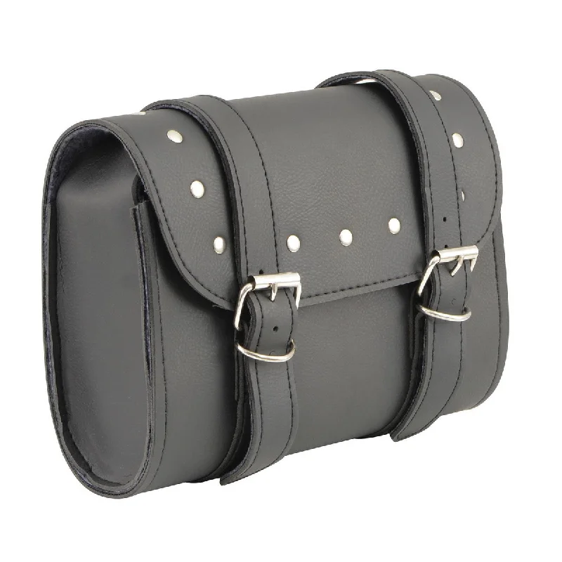 Milwaukee Leather SH63601 Black PVC Double Buckle Studded Motorcycle Tool Bag Designer Bags At Exclusive Clearance Prices Milwaukee Leather SH63601 Black PVC Double Buckle Studded Motorcycle Tool Bag Designer Bags At Exclusive Clearance Prices