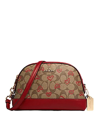 Coach Dome Crayon Hearts Love Signature Canvas Crossbody Affordable Luxury With Top-Quality Handbags Coach Dome Crayon Hearts Love Signature Canvas Crossbody Affordable Luxury With Top-Quality Handbags