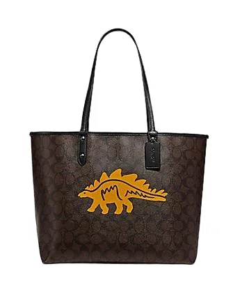 Bags For Sporty And Athletic Styles Coach Reversible City Tote in Signature Canvas With Dinosaur Motif Stylish And Durable Handbags At Great Value Bags For Sporty And Athletic Styles Coach Reversible City Tote in Signature Canvas With Dinosaur Motif Stylish And Durable Handbags At Great Value
