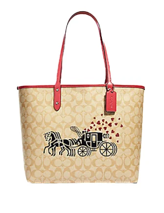 Flash Sales On Premium And High-Quality Bags Coach Reversible City Tote in Signature Canvas With Horse and Carriage Hearts Elegant Bags With Limited Stock Available Flash Sales On Premium And High-Quality Bags Coach Reversible City Tote in Signature Canvas With Horse and Carriage Hearts Elegant Bags With Limited Stock Available