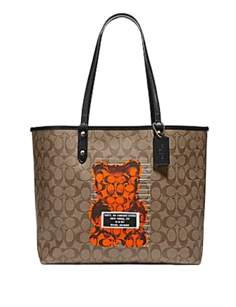 Sleek And Seasonal Sale Bags Coach Reversible City Tote In Signature Canvas Vandal Gummy Bear The Best Handbag Deals Are Available Now